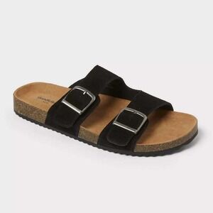 Men's Saul Suede Two Band Sandals – Goodfellow & Co Black Size 11 New With Tags
